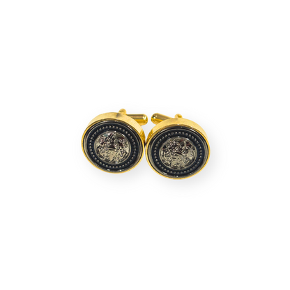 Cufflinks for Men Golden with Diamond Crystal