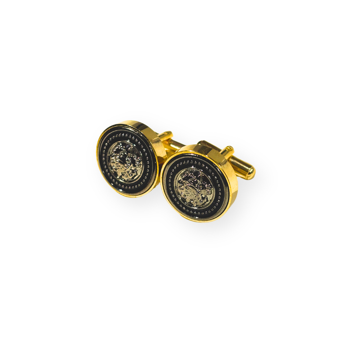 Cufflinks for Men Golden with Diamond Crystal