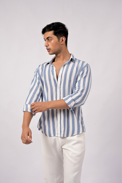 Blue & White Striped Shirt