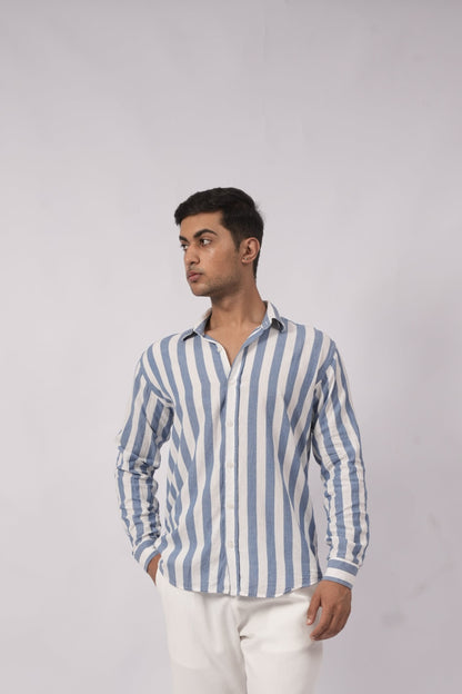 Blue & White Striped Shirt