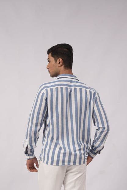 Blue & White Striped Shirt