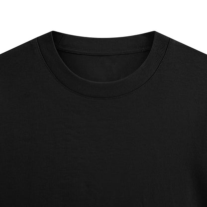 Black Prime Layers Solid Long Oversize Tee